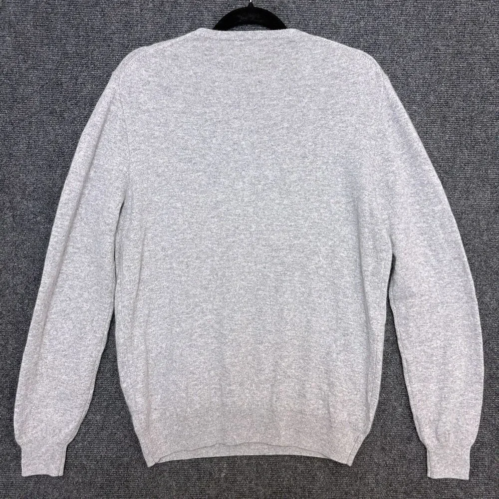 J.Crew Mens 100% Cashmere Crewneck Sweater Charcoal Grey Heather J6384 HO19 L
